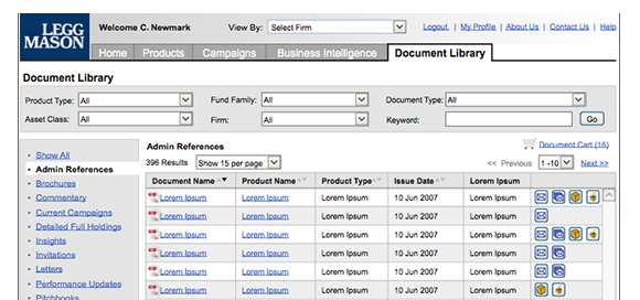 Legg Mason wireframe