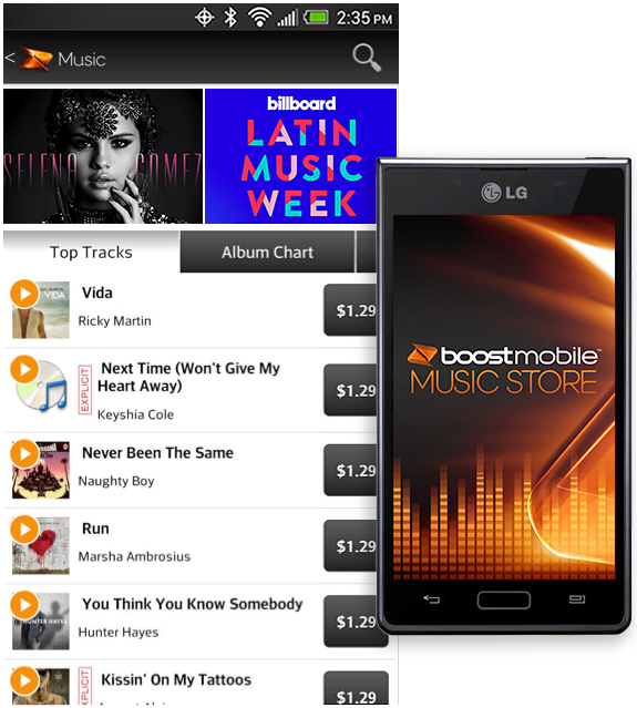 Boost Mobile Music Store