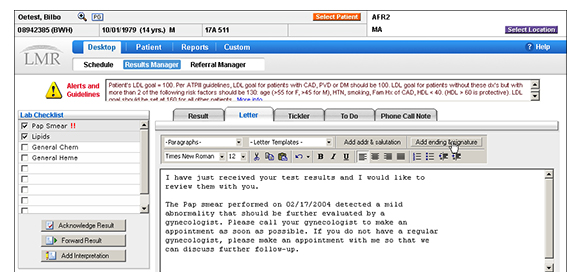 Longitudinal Medical Record